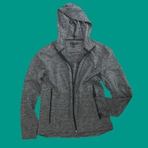 NWOT MEN’S BANANA REPUBLIC Hooded Sweatshirt | Sz S | Zip Front | Gray Tones